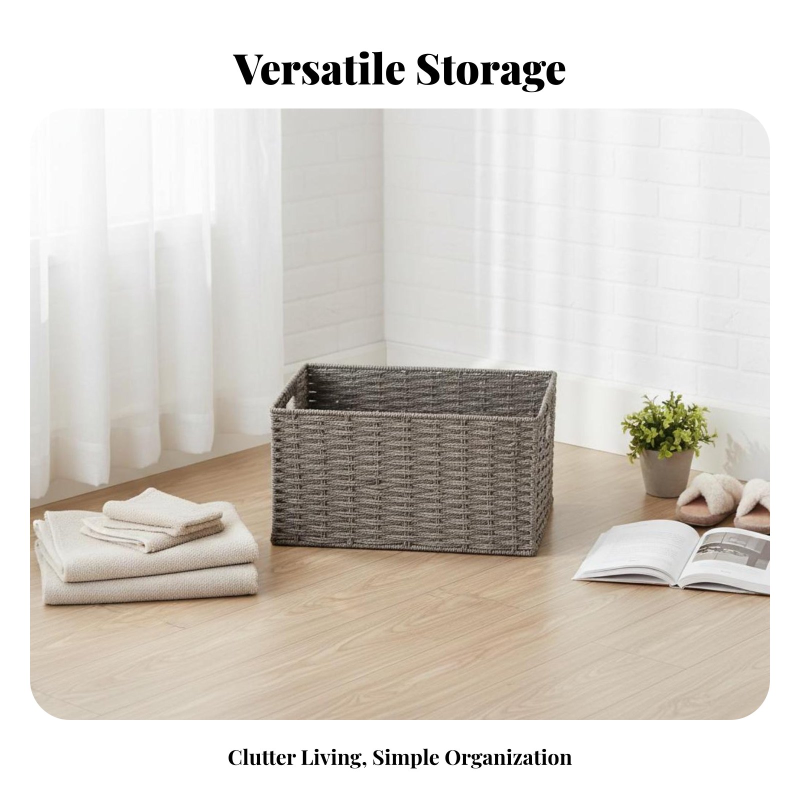 Is Plant Parent Free To Use - Woven Storage Container Japanese Aesthetic Woven