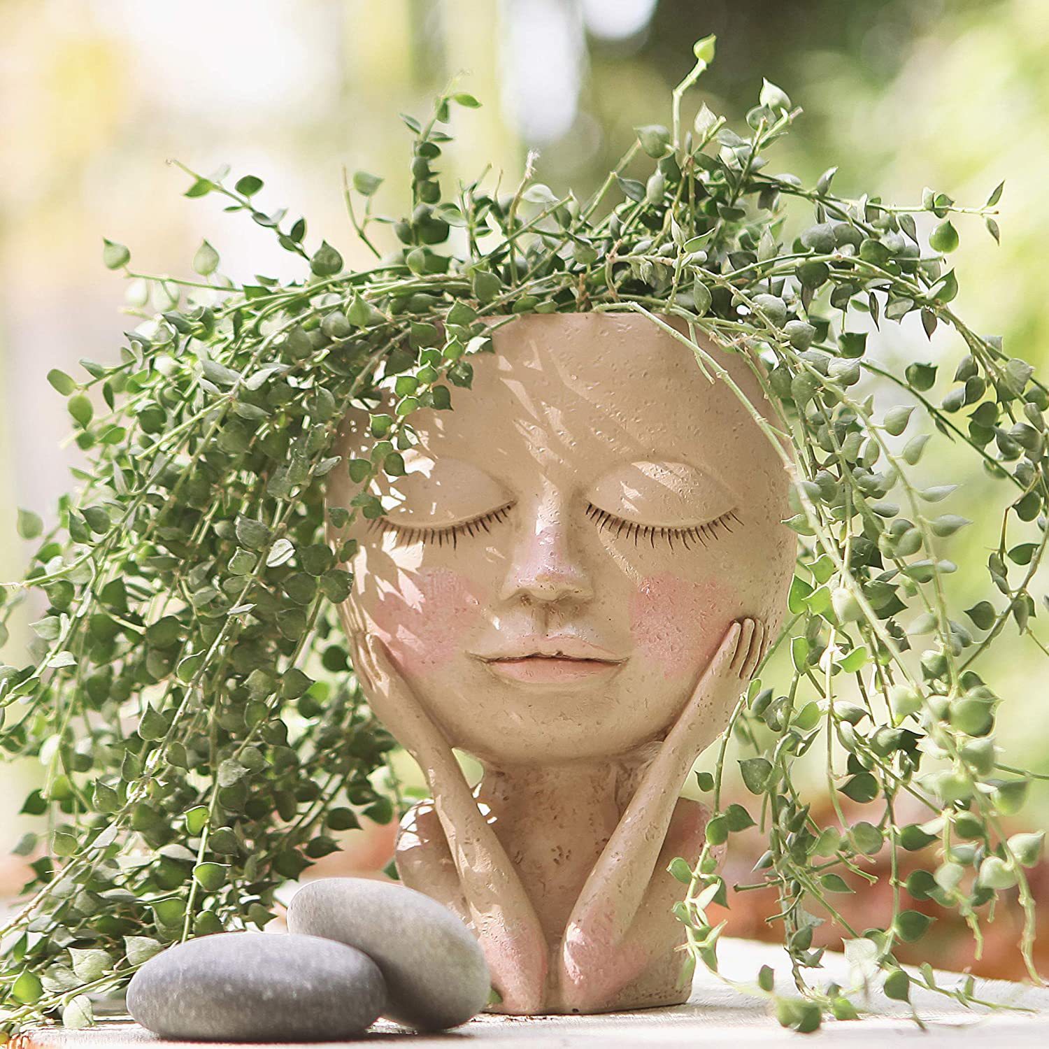Plant Parents - Girls Face Head Flower Planter,Succulent Plant